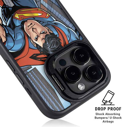 DC Comics Superman Flying Pose iPhone 15 Pro Kickstand Case